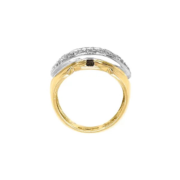 Combination Gold Ring with Zirkoy