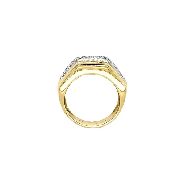 Gold Ring with Zircons