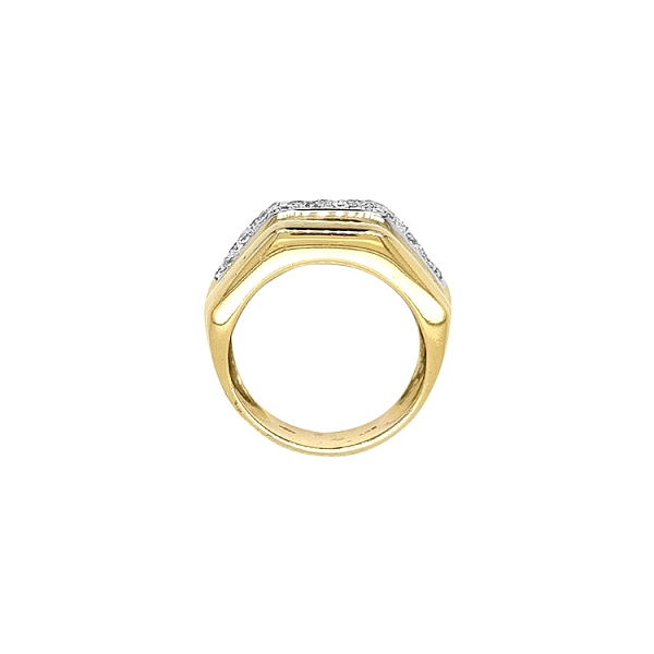 Gold Ring with Zircons