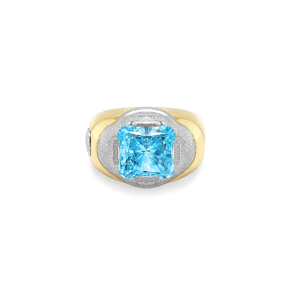 Gold Ring with Blue Stone