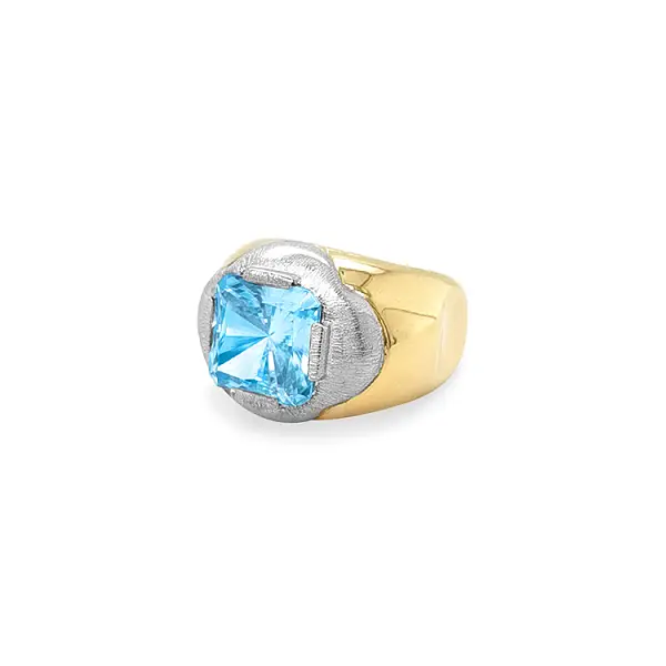 Gold Ring with Blue Stone