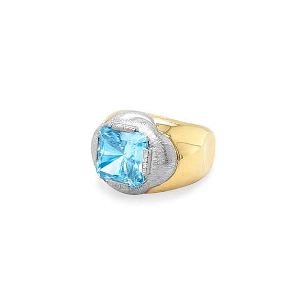 Gold Ring with Blue Stone