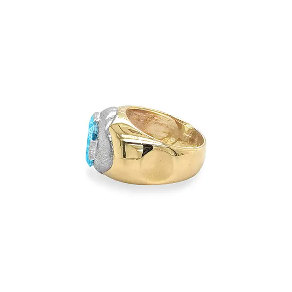 Gold Ring with Blue Stone