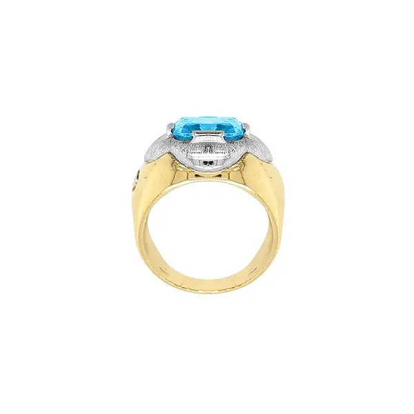 Gold Ring with Blue Stone