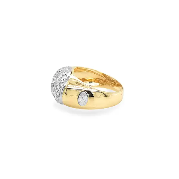 Combination Gold Ring with Zircons