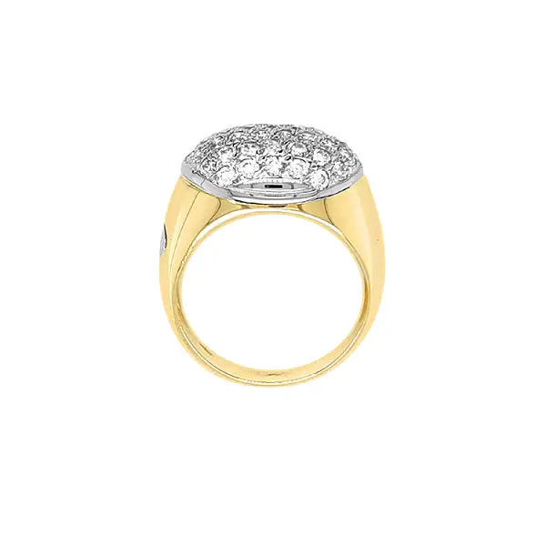 Combination Gold Ring with Zircons