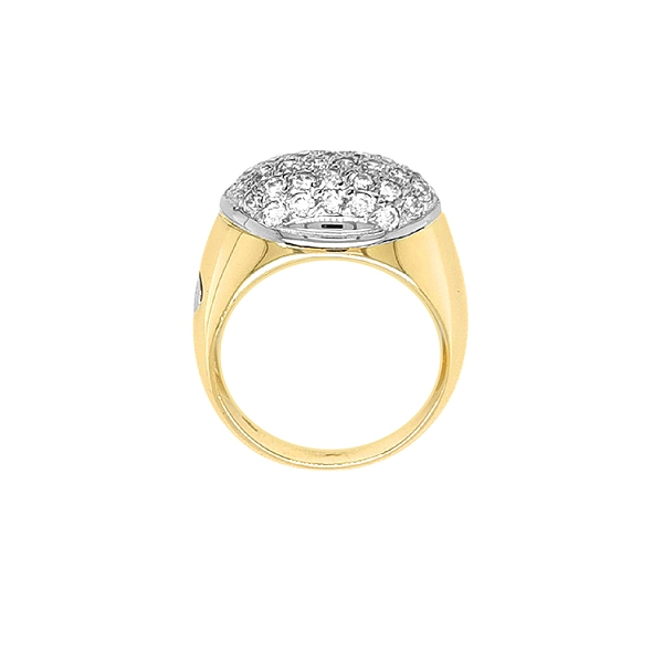Combination Gold Ring with Zircons