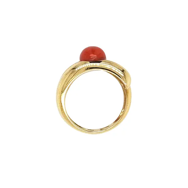 Gold Ring with Coral