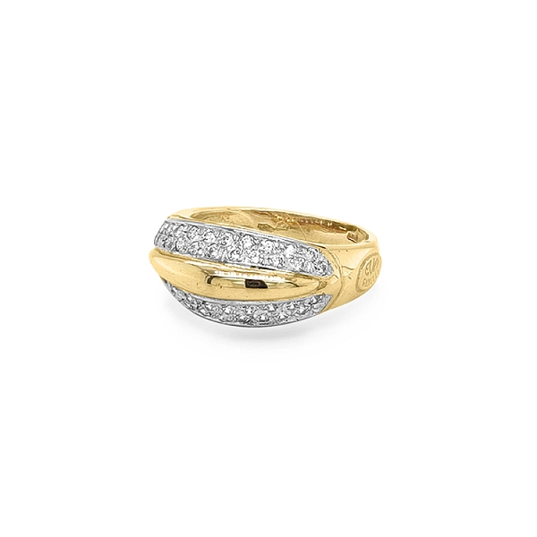 Gold Ring with Zircons
