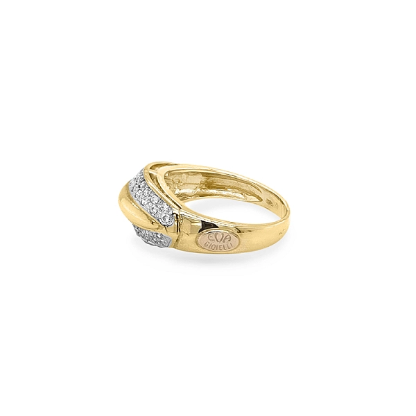 Gold Ring with Zircons
