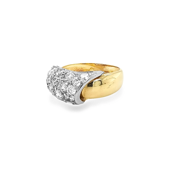 Combination Gold Ring with Zircons