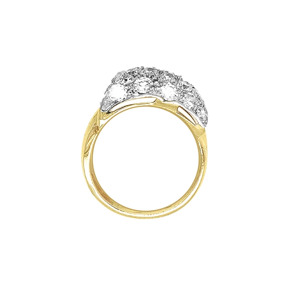Combination Gold Ring with Zircons