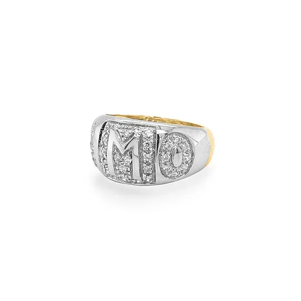 Combination Gold Ring with Zircons