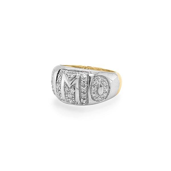 Combination Gold Ring with Zircons