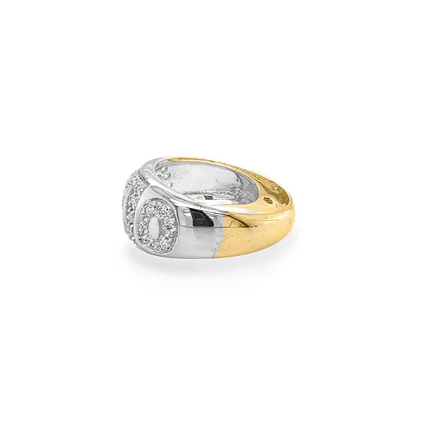 Combination Gold Ring with Zircons