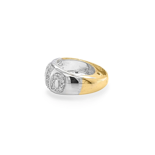 Combination Gold Ring with Zircons