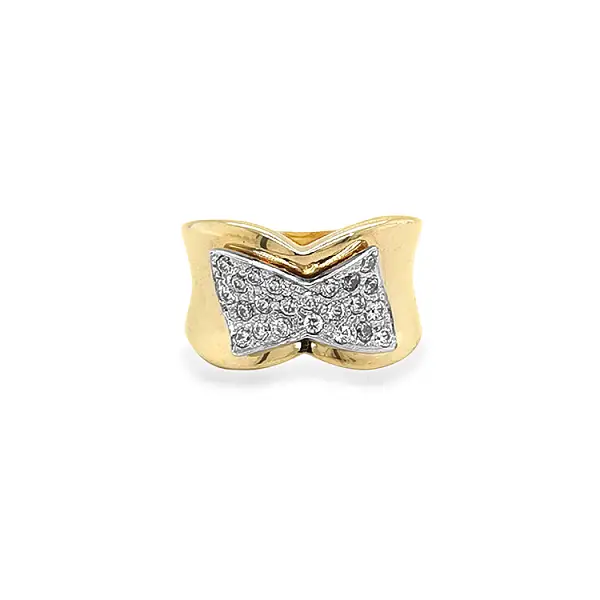 Combination Gold Ring with Zircons