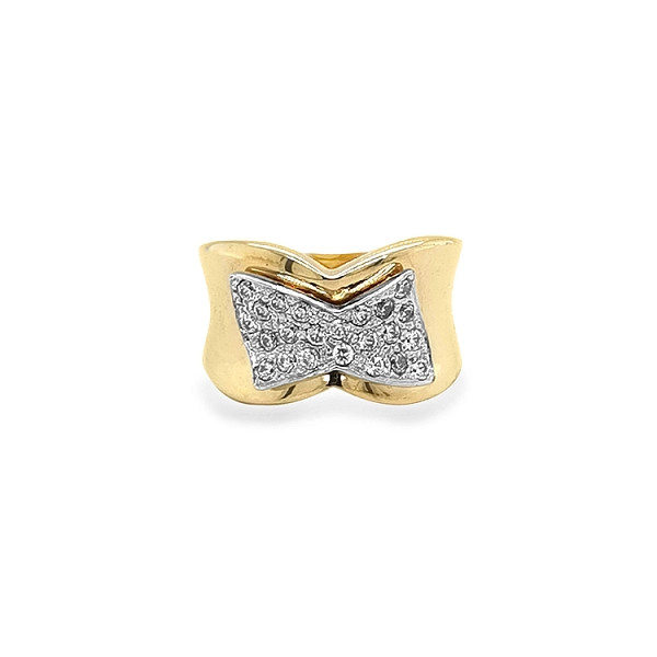 Combination Gold Ring with Zircons