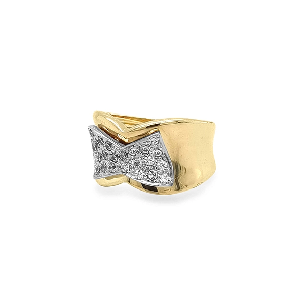 Combination Gold Ring with Zircons