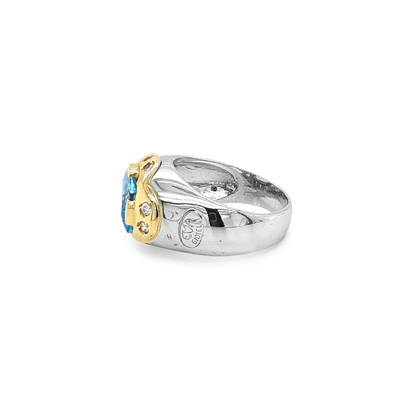 Gold Ring with Blue Stone