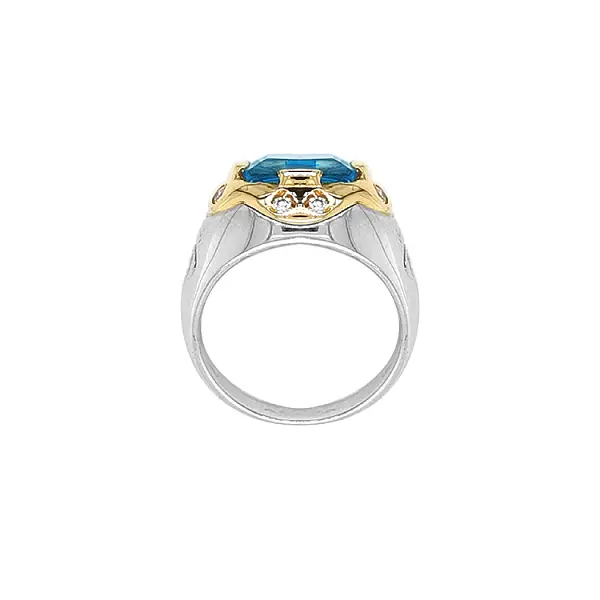 Gold Ring with Blue Stone