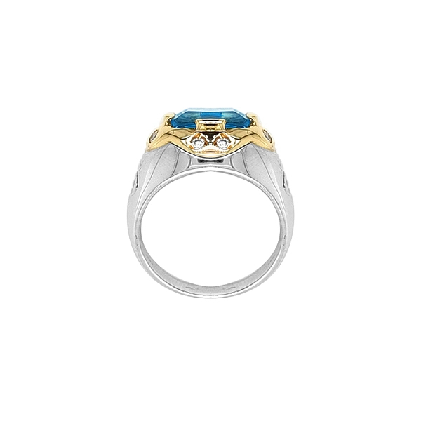 Gold Ring with Blue Stone