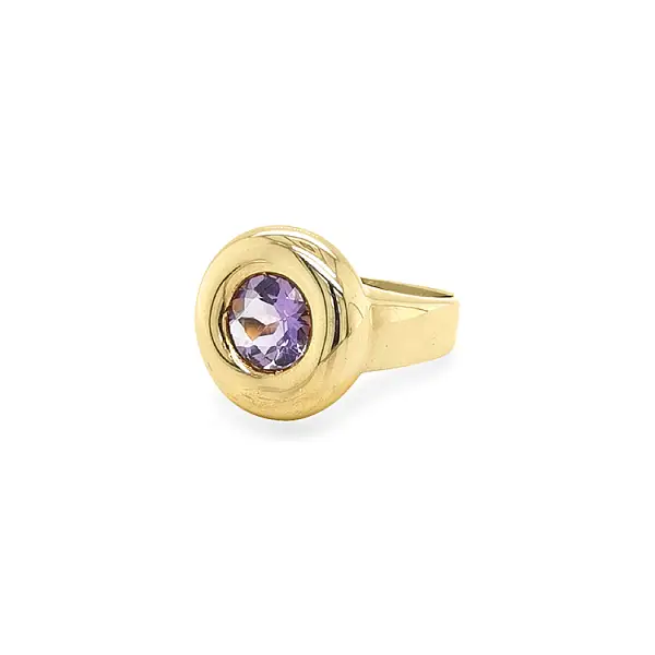 Exclusive Gold Ring with Amethyst