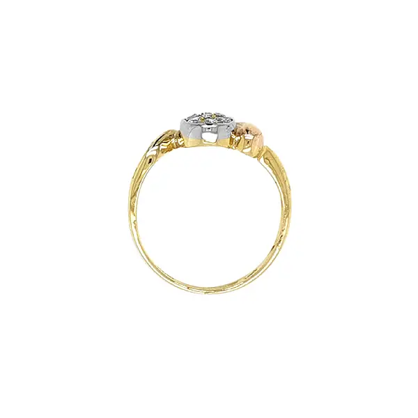 Gold Ring with Zircons