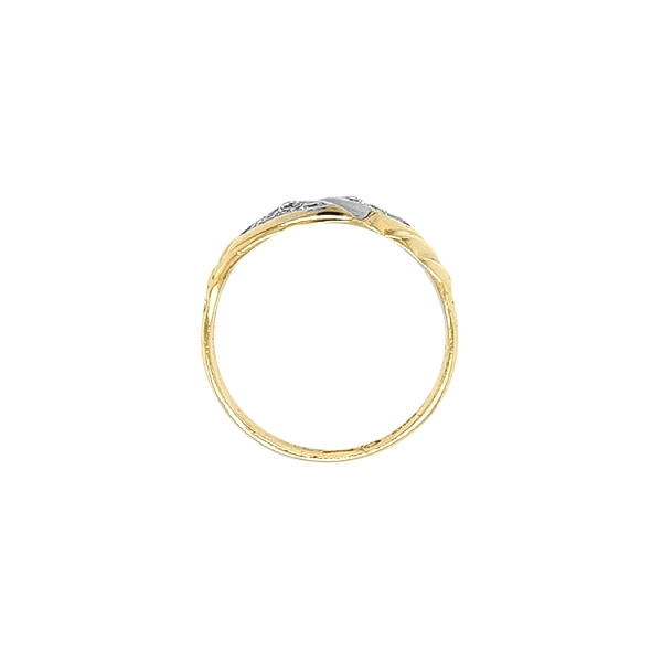 Gold Ring with Zircons