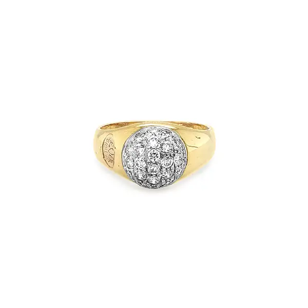 Gold Ring with Zircons
