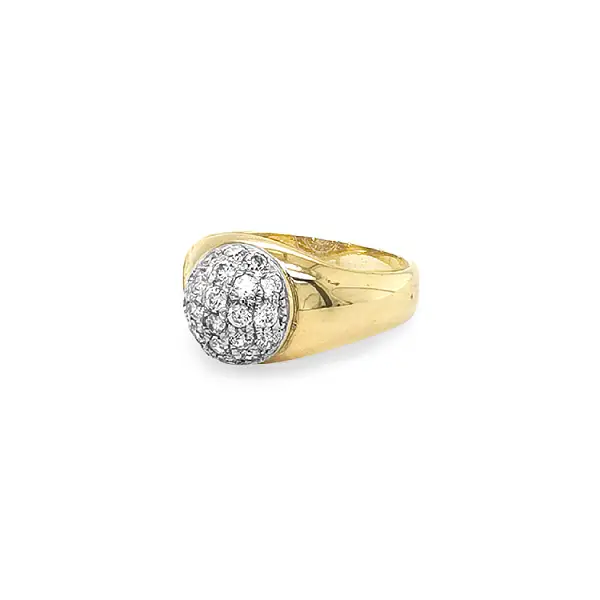 Gold Ring with Zircons