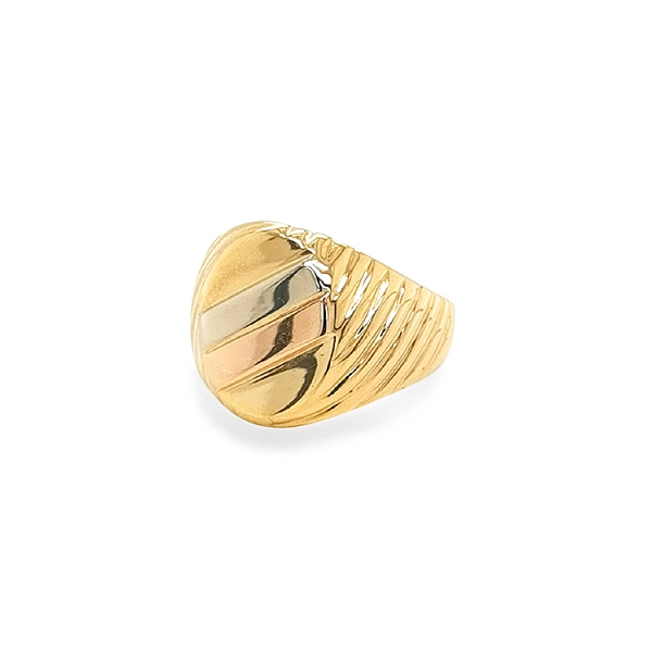 Golden Men's Ring made of Combined Gold