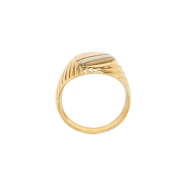 Golden Men's Ring made of Combined Gold