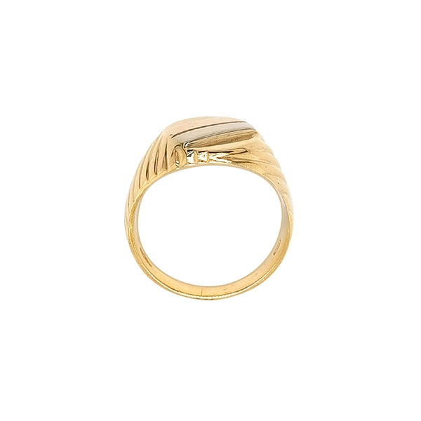 Golden Men's Ring made of Combined Gold