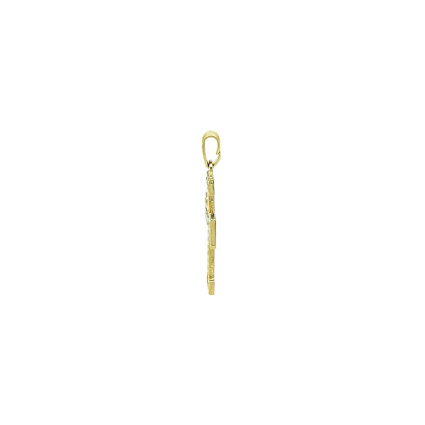Gold Pendant with Zircons