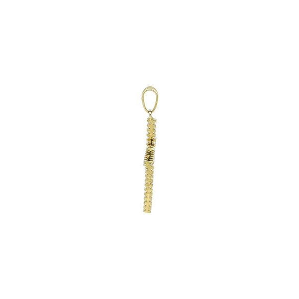 Gold Double-sided Cross with Zircons
