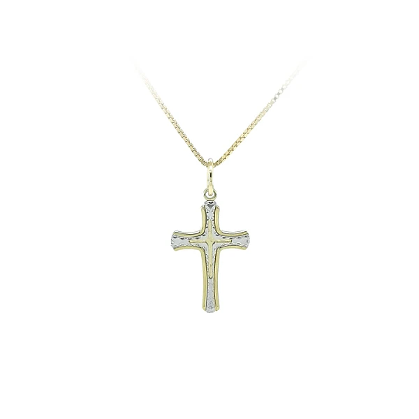 Pendant Cross of Combined Gold