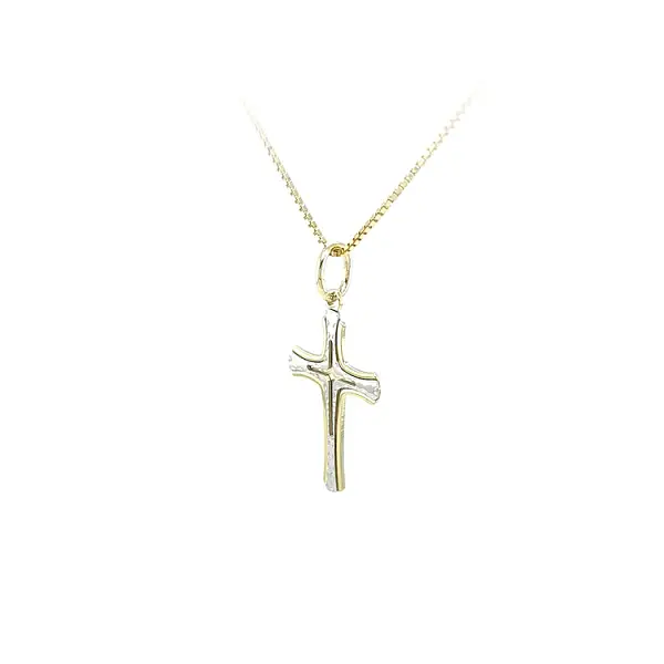 Pendant Cross of Combined Gold