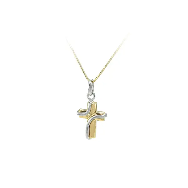 Pendant Cross of Combined Gold