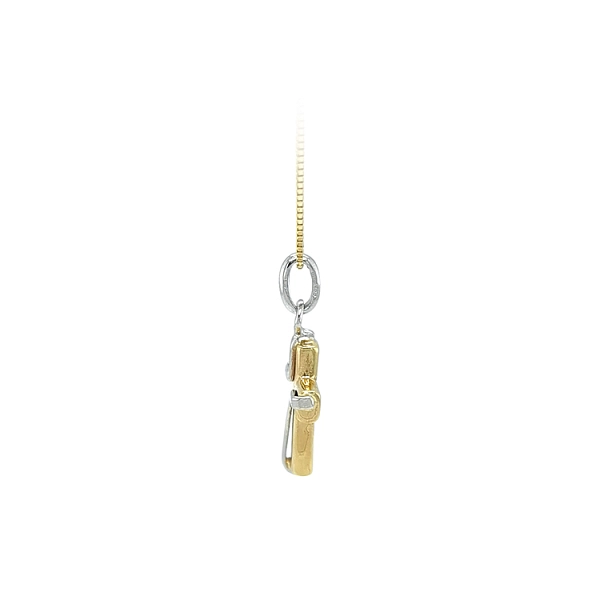 Pendant Cross of Combined Gold