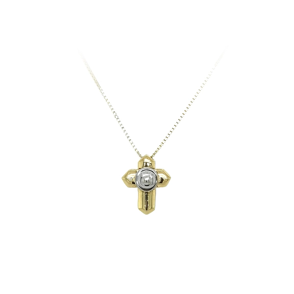 Pendant Cross of Combined Gold