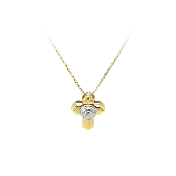 Pendant Cross of Combined Gold