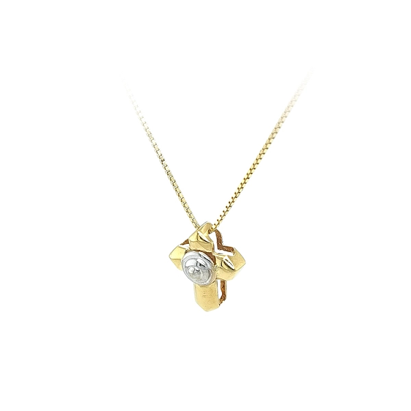 Pendant Cross of Combined Gold