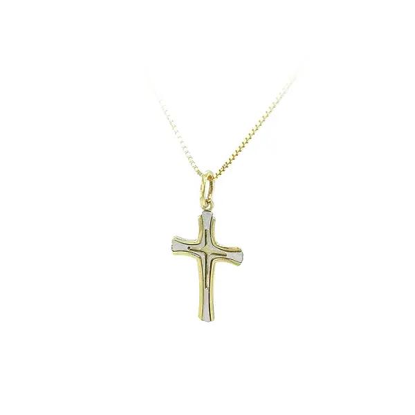 Pendant Cross of Combined Gold