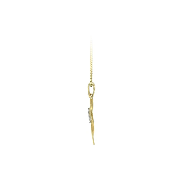 Pendant Cross with Zircones in Gold