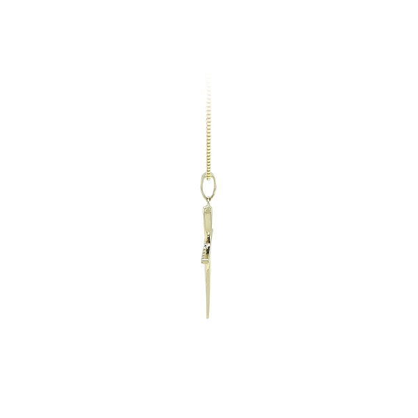 Gold Pendant Cross with Zircons