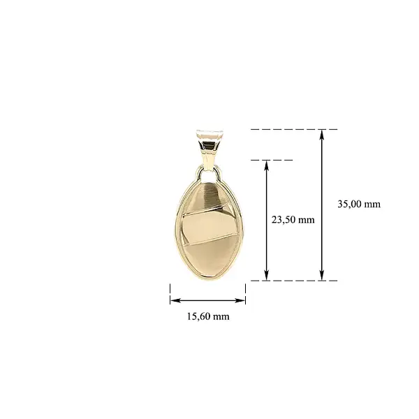 Gold Pendant Plate for Engraving