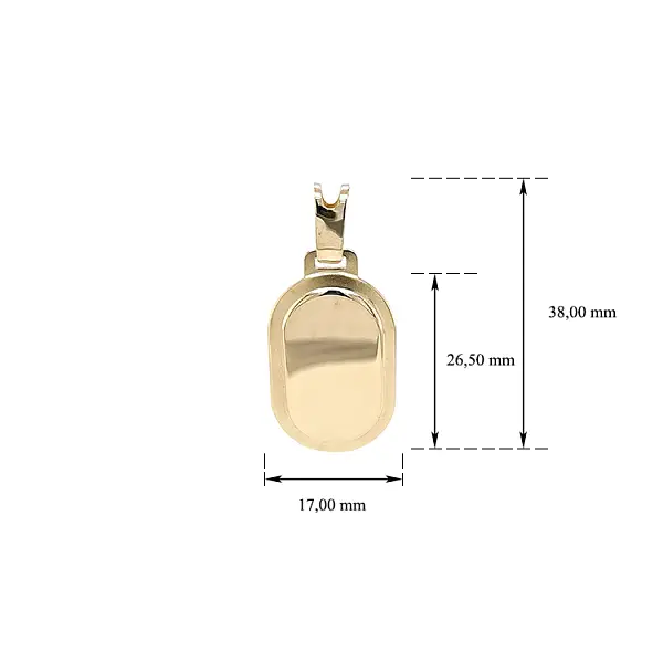 Gold Pendant Plate for Engraving