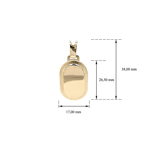 Gold Pendant Plate for Engraving