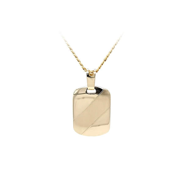 Gold Pendant Plate for Engraving